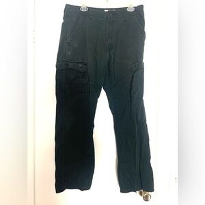 Wrangler Relaxed Fit Cargo Jeans Pants Casual Outdoor Hiking Black Size 34/32
